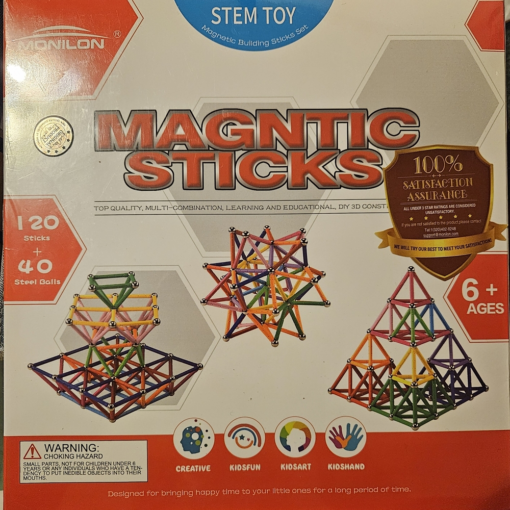 Magnetic Sticks STEM Toy - Multicolor